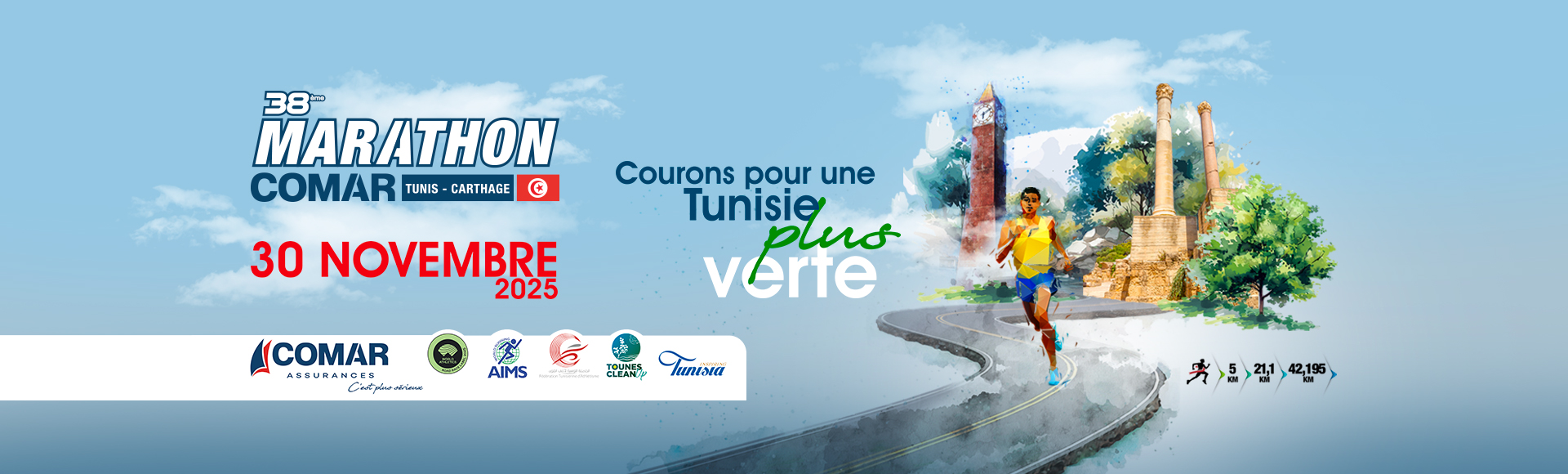 Marathon COMAR de Tunis Carthage 38ème édition